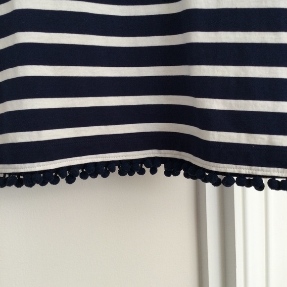 J. Crew Stripe T Shirt With Pom Pom - Picture 5 of 8